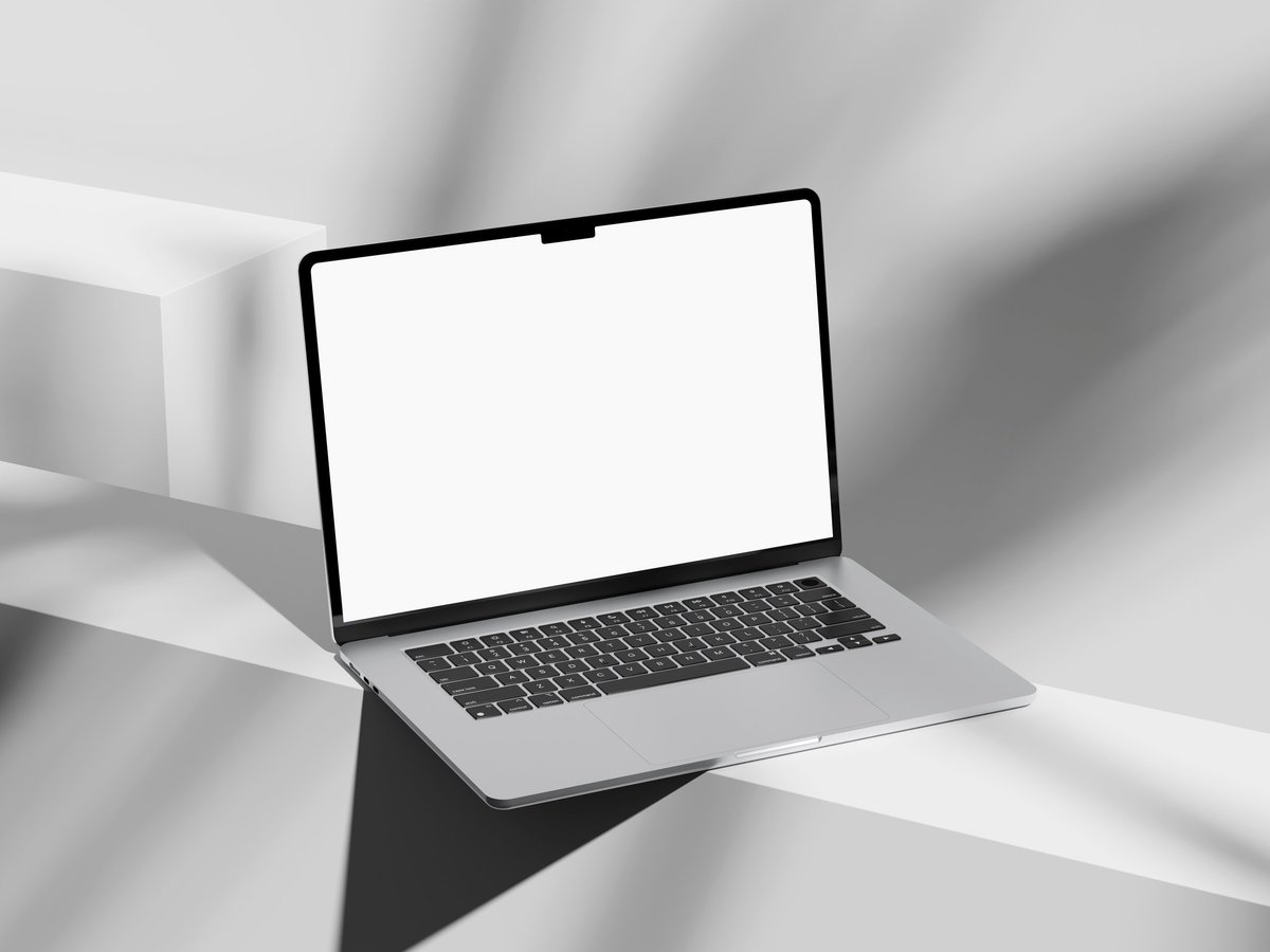 Premium modern website design on a laptop